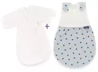 Tr&auml;umeland Babyschlafsack "3tlg. Set LIEBMICH, Design Sternentraum blau"