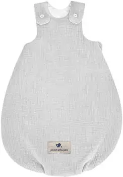 Julius Zöllner Koon - Babyschlafsack aus Baumwollmusselin grau