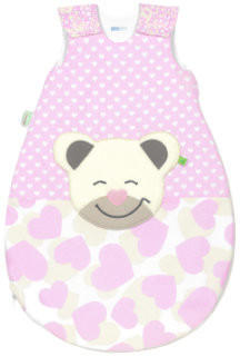 Odenwälder BabyNest mucki AIR Jersey-Schlafsack smart hearts light pink
