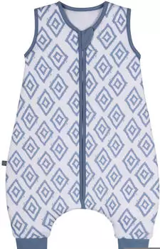 emma & noah Schlafsack mit F&uuml;&szlig;en 2.5 TOG rauten blau