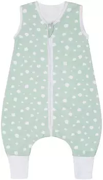emma & noah Schlafsack mit Füßen 1.0 TOG Punkte mint