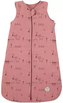 Sterntaler Musselin-Schlafsack Emmis Garden/mittelrot