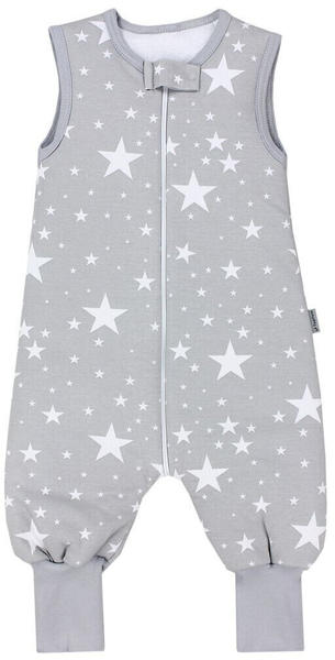 TupTam Baby Schlafsack mit Füßen Ganzjahresschlafsack weiße Sterne/grau