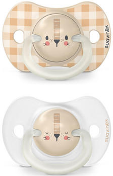 Suavinex Night & Day SX Pro physiological Pacifier Silicone Glow 2 pcs 6-18m Lion beige