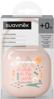 Suavinex Soother Holder with Flexible Handle Walk +0m pink