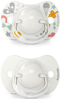 Suavinex SX Pro physiological Pacifier Silicone Walk 2 pcs 0-6m grey