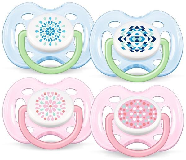 Avent Beruhigungssauger Freeflow Trend Silikon 0-6m