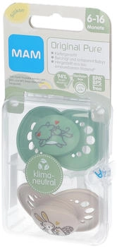 MAM Original Pure Silikonschnuller 6-16 Monate, 2 Stück (82462320)