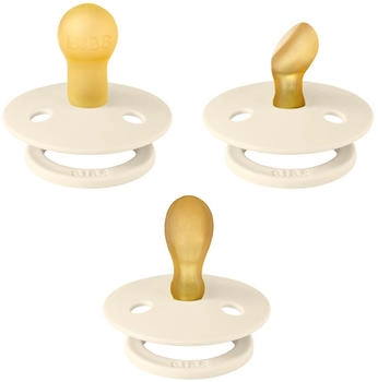 BIBS Schnuller Probierset Try-it Collection 3er Pack Colour Latex 0-6 M Ivory