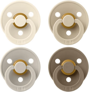 BIBS Colour Schnuller 4er-Pack Size 1 Ivory/Sand/Vanilla/Dark Oak