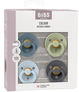 BIBS Colour Schnuller 4er Pack Size 2 Petrol/Sage/Baby Blue/Iron