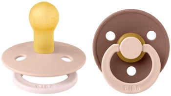 BIBS Studio Fusion Schnuller 2 Stück 6-18 Monate Blush/Woodchuck