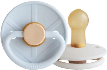 Frigg Little Viking Schnuller 0-6 Monate 2 Stück Powder Blue/Cream