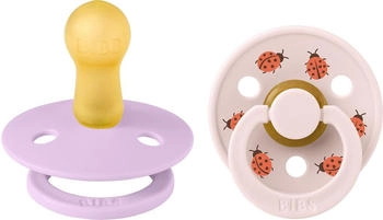 BIBS Pacifier Studio Colour 2 PACK Ladybug Violet Sky Mix Size 2