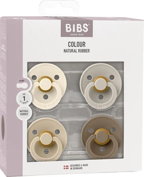 BIBS Colour Schnuller 4er Pack Size 2 Ivory/Sand/Vanilla/Dark Oak