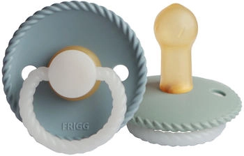 Frigg Rope Night Schnuller Stone Blue / Sage 0-6 Mte 2 Stück