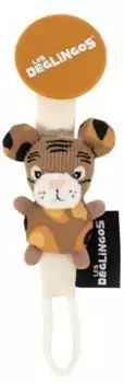 D&eacute;glingos Speculos der Tiger Schnullerhalter Pl&uuml;sch rosa (36630)