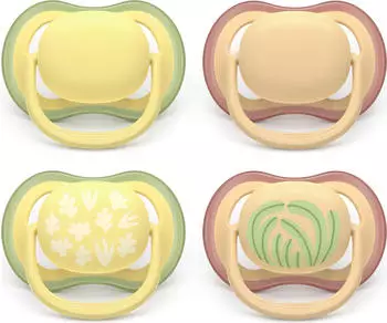 Philips AVENT Ultra Air Schnuller, Silikon, 0-6 Monate, 4er-Pack (SCF087/21)
