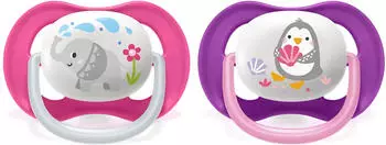 Philips AVENT Ultra Air Schnuller M&auml;dchen Silikon 6-18 Monate (SCF08008)
