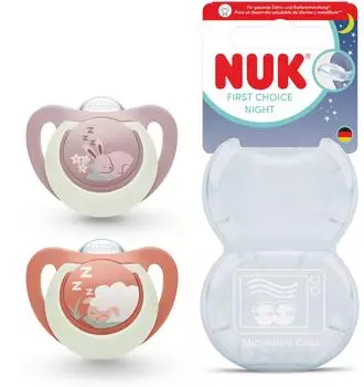 NUK First Choice Night Schnuller 6-18M, leuchtet im Dunkeln (2 St.)
