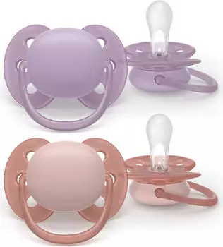 Philips AVENT Ultrasoft Schnuller Girl 6-18 Monate, 2 St. (SCF091/43)