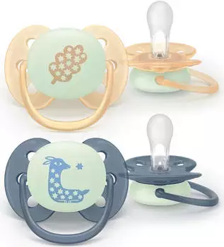 Philips Ultra Soft Schnuller Nacht 6-18m, 2 St&uuml;ck (SCF094/03)