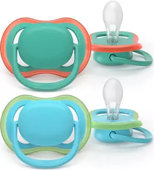 Philips AVENT Ultra Air Schnuller +6M nachtblau/gr&uuml;n, 2 St. (SCF087/10)