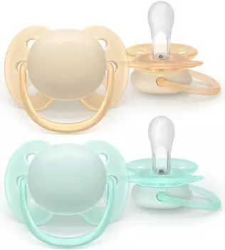 Philips AVENT Ultra Soft Schnuller Silikon 0-6M, 2er-Pack