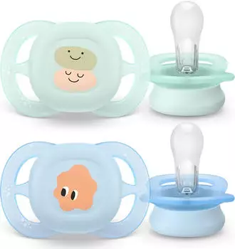 Philips AVENT Ultrastart Schnuller Boy 0-2 Monate, 2 St. (SCF075/14)