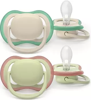 Philips AVENT Ultra Air Schnuller 6-18M, hellbeige/hellgrün