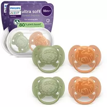 Philips AVENT Ultra Soft Schnuller Silikon, ab 18 Monate, 4er-Pack (SCF093/07)