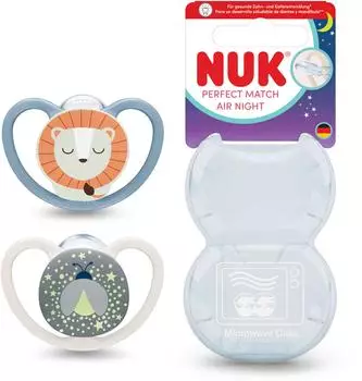NUK Perfect Match Air Night Schnuller L&ouml;we, 18-36 Monate (10177228)