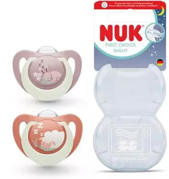 NUK First Choice Night Schnuller Bunny/Sheep 0-6m (10175387)