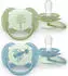 Philips Ultra Soft Nighttime Schnuller 18m+, grün/blau, 2er-Pack (SCF094/05)