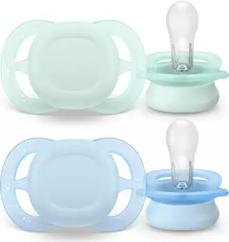 Philips Avent ultra start Beruhigungsschnuller, Silikon, 0-2M, 2er-Pack