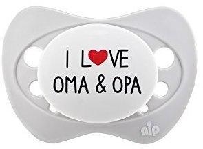 Nip Schnuller Limited Edition 0-6 M - I love Oma & Opa: