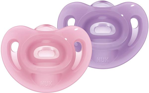 Nuk Schnuller 2er Pack Sensitiv | 6-18 M | lila rosa