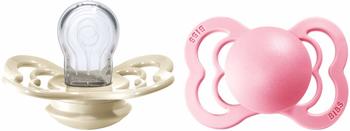 Bibs Schnuller Supreme 2er Pack Silikon Ivory+Baby Pink