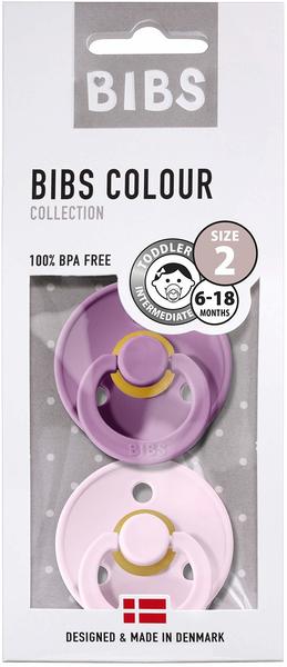 Bibs Schnuller Colour 2er Pack Lavender/Baby Pink Größe 2: