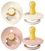 Bibs 2er-Pack Colour Schnuller Latex, 0-6M rosa