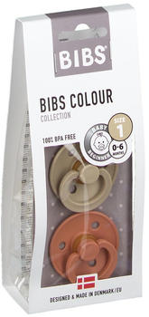 BIBS Colour size 1 peach/vanilla