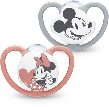 Nuk Schnuller Disney Minnie Mouse Space Silikon-Schnuller, rot