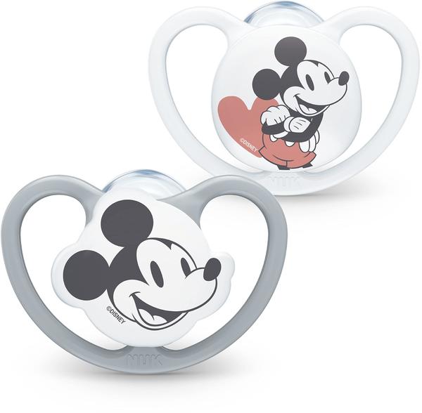 Nuk Schnuller Disney Minnie Mouse Space Silikon-Schnuller, grau