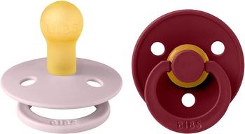 Bibs Schnuller 2er-Pack, BPA-frei, Kirschform Nippel. Naturkautschuk/Latex, Größe 1 0-6 Monate), Pink Plum/Elderberry