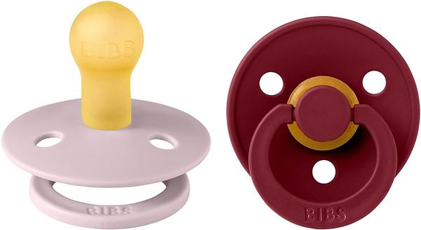 Bibs Schnuller 2er-Pack, BPA-frei, Kirschform Nippel. Naturkautschuk/Latex, Größe 1 0-6 Monate), Pink Plum/Elderberry