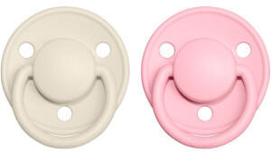 BIBS De Lux Gr.2 (2 Stk.) Ivory / Baby Pink