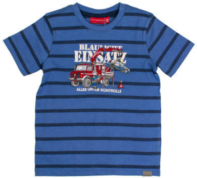 Salt and Pepper T-Shirt Fire stripes blue melange (83112156-448)