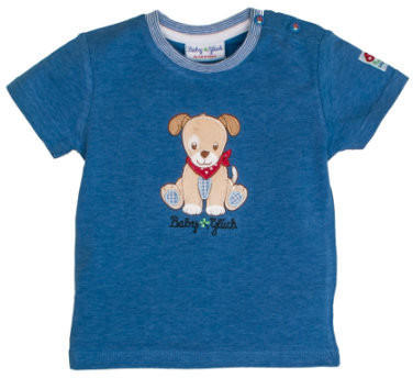 Salt and Pepper Glück T-Shirt Hund blue melange (83812122-455)