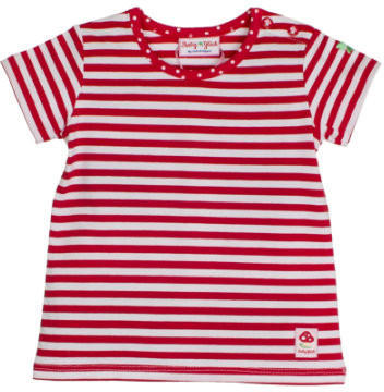 Salt and Pepper Glück T-Shirt stripe cherry red (83812243-352)