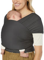 Ergobaby WLASKSFTBLK, Ergobaby Aura Wrap Tragetuch Strick, 490 cm schwarz